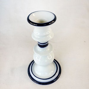 1980s Design Niels Refsgaard DANSK BISTRO Vintage Mid-Century Modern Ceramic Candlestick White Blue Dansk International Designs Ltd NR Japan