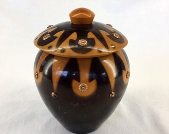 Lata 10. XX wieku / XX wieku Sztuka i rzemiosło Art Deco Francuski Francja Antyczny Europejski Ręcznie robiony Całkowicie z litego drewna Tobacciana Tytoń Papierosy Pudełko na tabakę Palacze