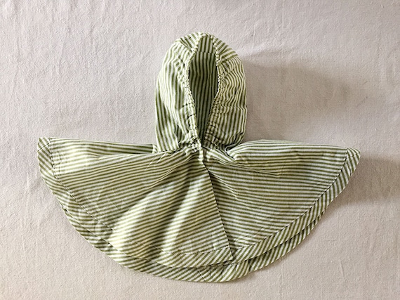 Authentic Antique French European 1910/1920s Seersucker Burnous  