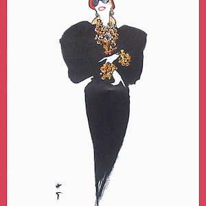 RARE BillyBoy Nouveau Théàtre de la Mode and Barbie Exhibition 1985 show poster by René Gruau