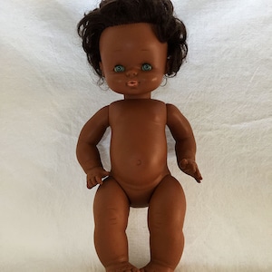 Black AFRICAN Afro Doll Authentic Vintage Original 1950s FAMOSA SPAIN Alta Moda Fashion Haute Couture Poupée Doll Toddler Infant Baby Child