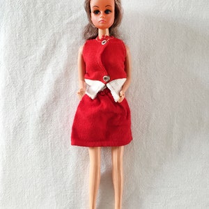 Vintage Europeu Itália Suíça França Alemão Mod CLONE PETRA Barbie Dagy Wendy Elite BRUNETTE Boneca Pop 1960-70s Original Nice Color Face Twist