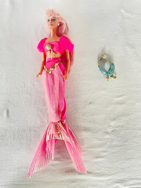 1991年バービーBarbieマーメイド人魚ヴィンテージ レア90年代ピンク 1991 90s Pink Mermaid Vintage Original BARBIE Doll European