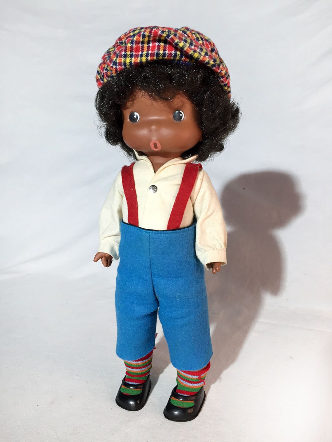 Vtg Antique Jointed Bisque Ceramic Boy Dolls 6.5” Japan