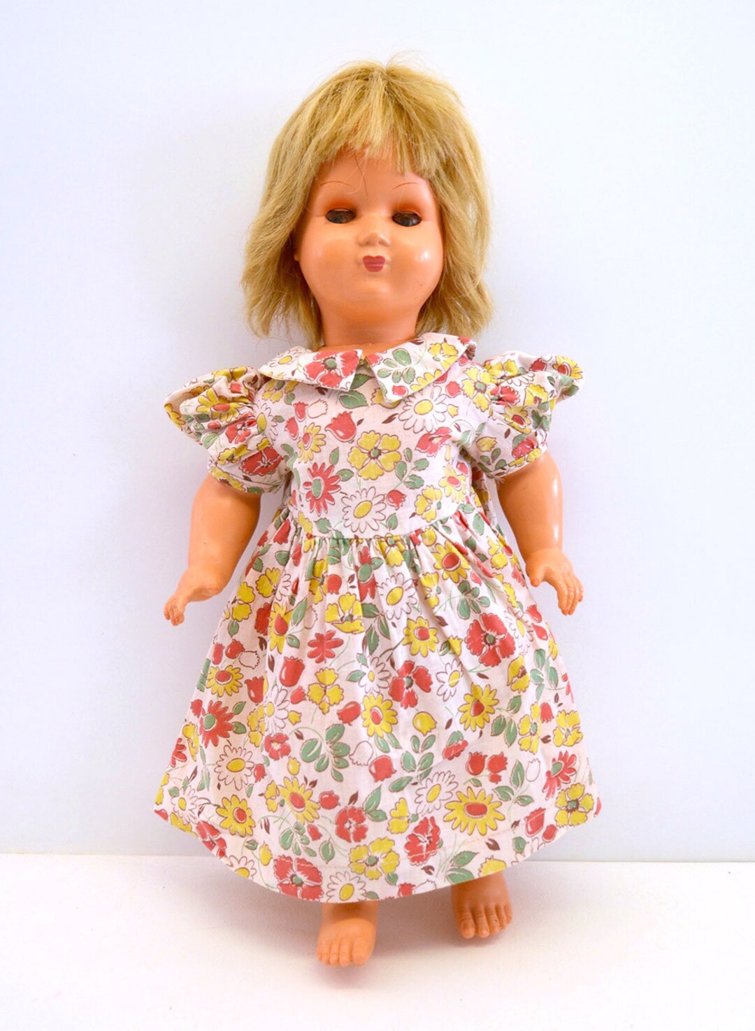 Poupée Gégé Vintage Des Années 50 - Rhodoïd - Tenue D'origine - 32 Cm