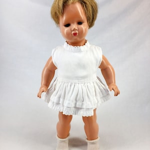 Rare 1940s/50 Authentic Antique French Gégé Vintage Original Fashion Doll Celluloid Rhodoid CORINNE Bleuette 58 type Great Human Hair Hairdo