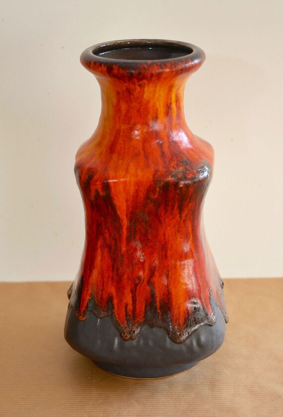 Fat Lava フラワーベース scheurich 60s large-west-german-fat-lava-