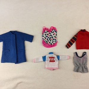 LOT Vintage Barbie Wendy Sandy Skipper Europa Clone MOD Moda Boneca Anos 60 Davtex Elite Uneeda Único Petra Von Plasty Peggy Roupas Roupas