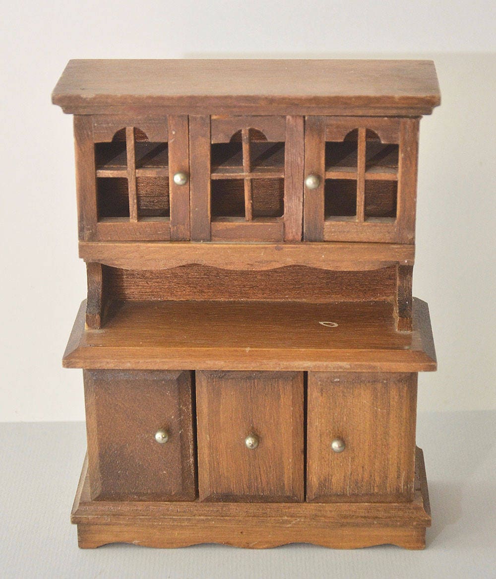 Ancien Meuble De Poupée - Buffet De Cuisine Jouet Vintage