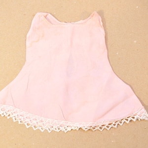 Authentic Antique 1905-1920 Bleuette Doll Cotton Lace UNDERGARMENT Straps Slip BillyBoy* La Semaine de Suzette Gautier-Langereau-MADE France