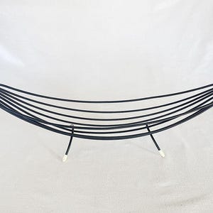 1950s Vintage Atomic Mid-Century Modern Googie Mathieu Matégot style Metal Ultra Modern French Jacques Tati Fruit Bowl Multi-Uses Black Wire
