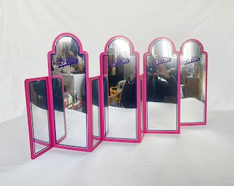 RARE Store Display SUPERSTAR BARBIE 1970s/80s Authentic Vintage Original Doll Logo European 2-side Cardboard/Plastic Mirror Panel Never Used