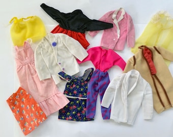 Lot Vintage 1960s-70s Genuine Superstar Barbie Ken Doll Mattel Mod Fashion Clothes ALL NEED TLC European Jackets Suit Pants Coats Sweet 16