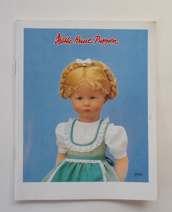 Aut ntico Antiguo Vintage Original 1980 KATHE KRUSE Tela Arte Mu eca CAT LOGO Alem n Alemania Ropa Accesorios Juguetes Puppen Spiel Steiff era