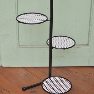 1950s Vintage Mid-Century Modern Mathieu Matégot Plant Stand Brass Perforated Sheet Metal Ultra Modern French Jacques Tati Mon Oncle-style