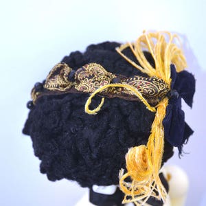 Authentic Antique 1850s 19th-Century HURET JUMEAU Hat Chapeau Feathers Ribbons Parisienne Porcelain French Lady Fashion Doll Haute Couture
