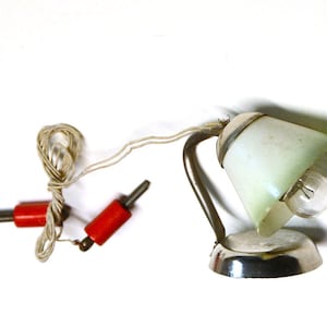 1920s/30s Vintage Antique Original German Gottschalk Doll House Working Miniature Art Deco BAUHAUS Doll&#39;s House Chrome LAMP Celluloid shade
