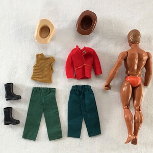 LOT Rare HTF Vintage Antique 1960/70 French Mattel Big Jim Blonde Jeff Gun Outfit Palitoy GIJoe Action Joe Man Figure 60s Outfit Hasbro TLC image 2