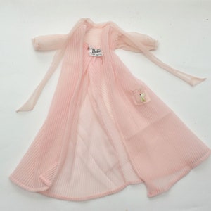1960s Vintage Clothes Classic Barbie Doll Fashion 1959 Original Iconic Classic &quot;Nighty Negligee&quot; Pink Peignoir Robe(#965) Baby Boom Era