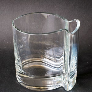 Vintage MCM 1940-60s Zeitgenössische Kristallglas FISCHförmige Schüssel-Vase Art Verrier Frankreich Mitte des 20.Jahrhunderts Modernes Frankreich Modernist Biomorphic