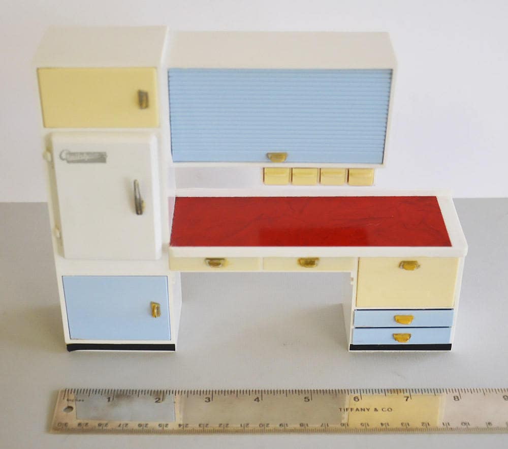 Vintage MODELLA German Dollhouse Miniature Living Room Set 1960s