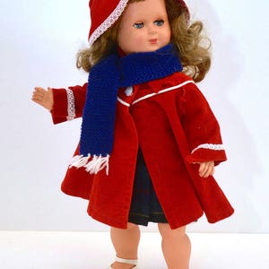1940s Authentic Antique French Gégé Vintage Fashion Doll Celluloid Rhodoid CORINNE Bleuette 58 type Curly Hair Hairdo Original OUTFIT Shoes