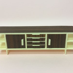 1950s/60 Vintage Antique CRAILSHEIMER BODO HENNIG Doll House Miniature Mid Century Modern Danish Furniture Doll's Sideboard Cabinet Credenza