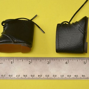 Authentic Vintage 1950s Alta Moda Fashion Haute Couture Doll Mod Fake Leather Boots High Shoes Flat Heels Lace Up fits Bleuette