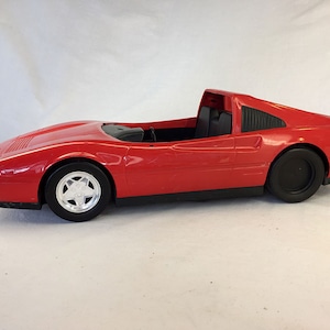 1970s/1980s 1986 Superstar BARBIE Doll Mattel Vintage Red FERRARI Automobile Car Sports Racecar Mid Century Modern Racing Design TLC Parts