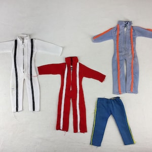 LOT HTF Vintage Antique 1960/70s French Mattel Big Jim Outfits Jumpsuit Vest Pants Palitoy Man Figure 1960s/1970s Outfit Hasbro Madelman TLC