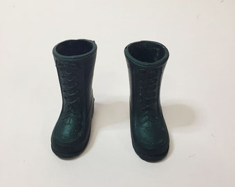 Rare Vintage Antique 1970s French CEJI ARBOIS/Mattel Big Jim Army Boots Shoes Palitoy GIJoe Action Joe Man Figure 60s Outfit Hasbro Boy Toy