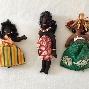 ANTIQUE Three Cloth Tribal Black AFRICAN Afro Doll (s) Authentic Vintage Original Poupée Doll Toddler Infant Baby Child Adults