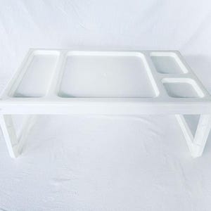 White Plastic Bed Tray Table Vico Magistretti-style Studio Artemide-era Milano 1960s Mod Space Age Pop Art Italian Design Concept Folding