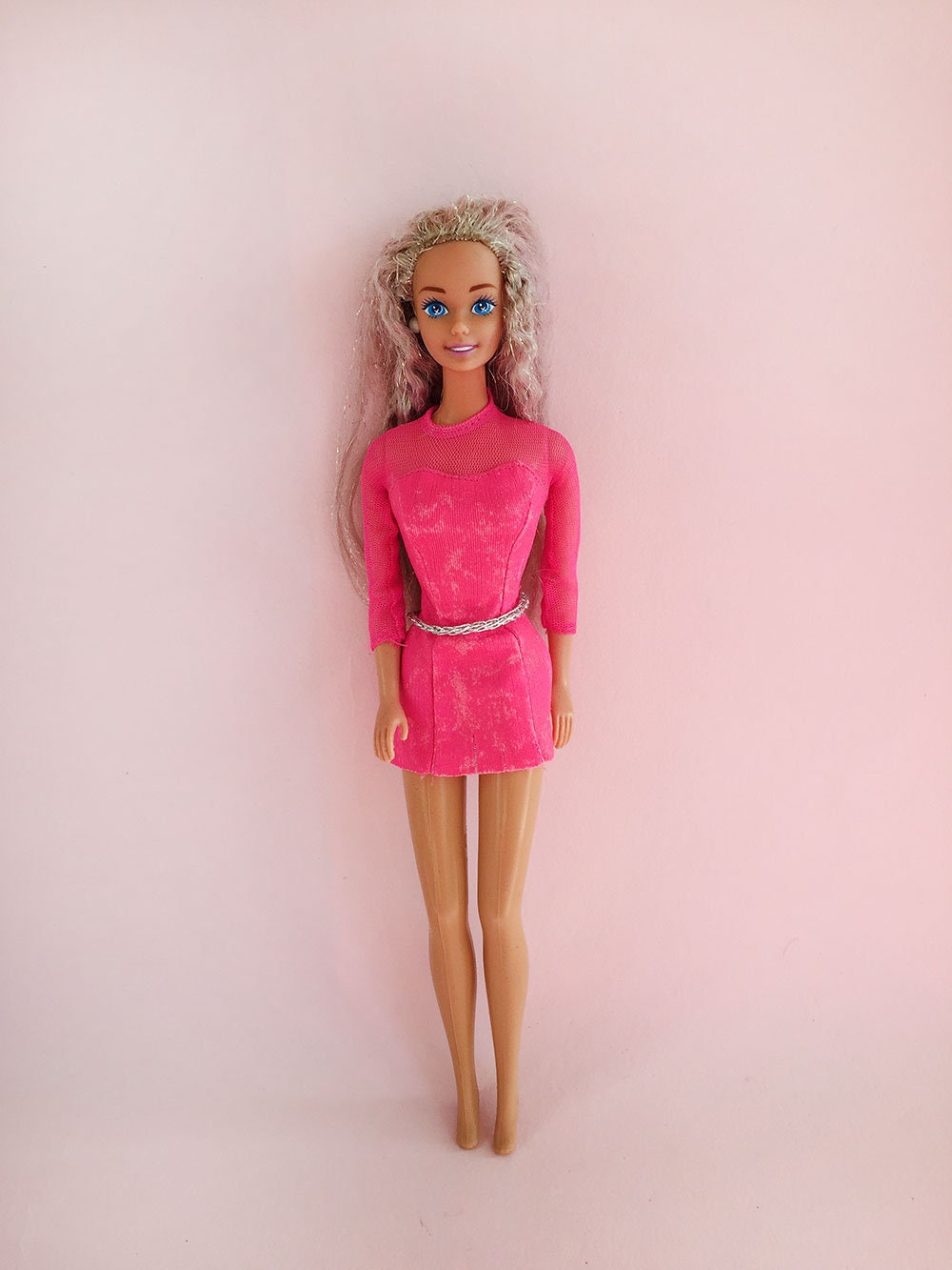 1980s/90s Doll Blonde Colored Pink Hair 1990s Vintage Mattel BARBIE Fashion European Edition Mini Dress Silver Belt Superstar Rockers-era - Etsy Sweden 1980s/90s Doll Blonde Colored Pink Hair 1990s Vintage Mattel BARBIE Fashion European Edition Mini Dress Silver Belt Superstar Rockers-era - Etsy Sweden