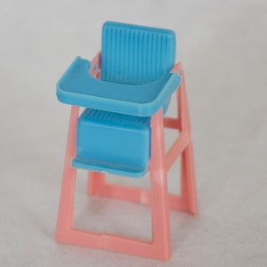 Vinyl 50s Vintage Doll's House Furniture Babydoll Highchair table Mid-Century Modern Designer England Miniature Kleeware Renwal Bakelite-era
