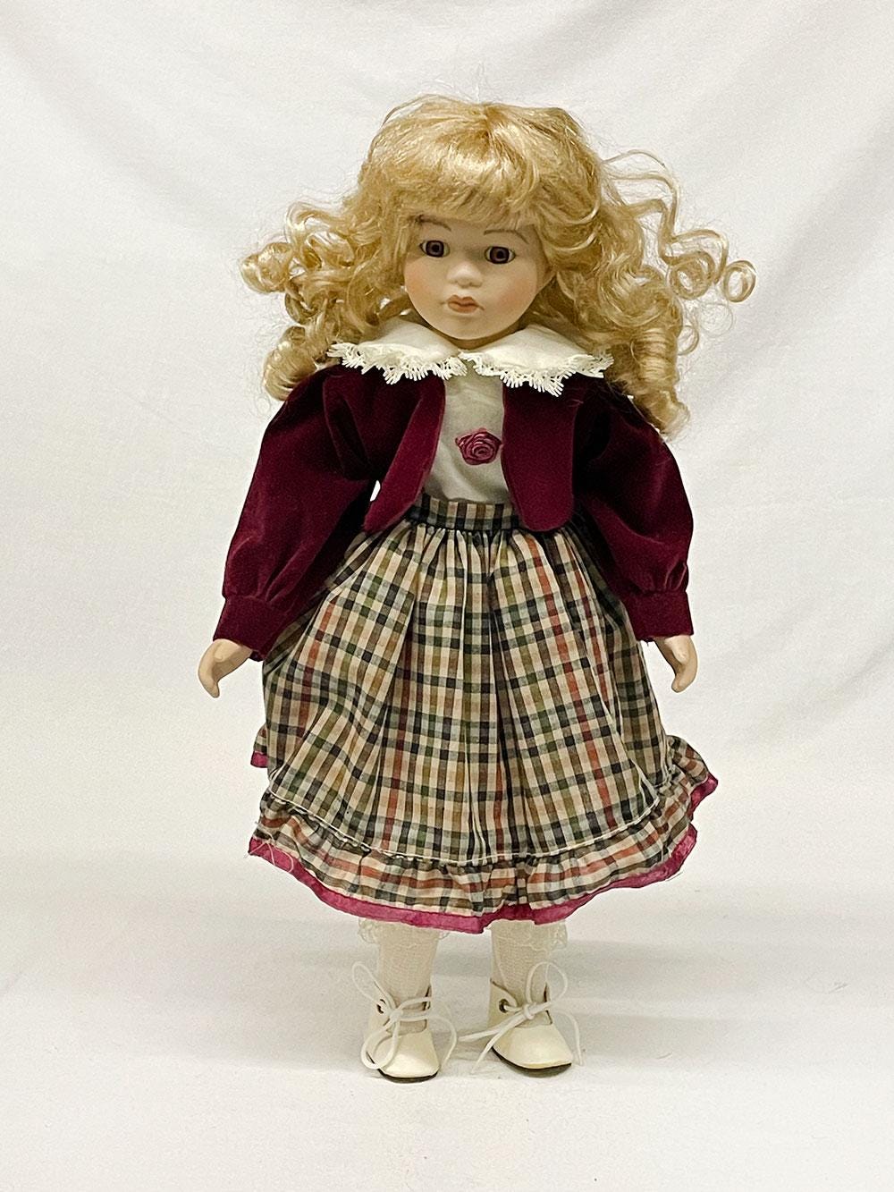 Vintage 1980s/90s Porcelain Numbered Signed Doll W/orig