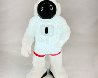 Lámpara de noche estilo años 60 con diseño retro de astronauta, explorador espacial, Apolo, NASA, era espacial, moderna de mediados de siglo, inspirada en 2001: Una odisea del espacio.