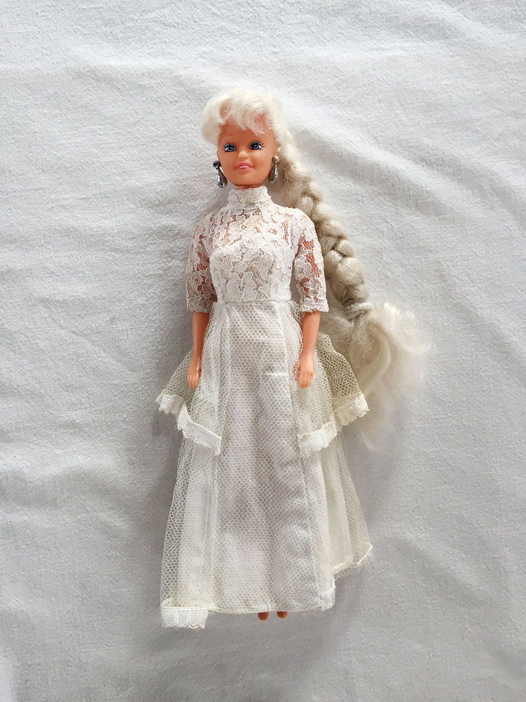 Vintage 1960's Wedding Orig. Gown Bride DOLL Outfit White