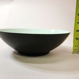 RAYMOND LOEWY 1950s/1960s Vintage Mid-Century Modern Pottery CONTINENTAL China Germany &quot;Charcoal&quot; Ceramic Matt Black Glaze Salad Fruit Bowl