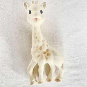 Jirafa de juguete de goma chirriante de la década de 1950, posiblemente de HERMAN PECKER, juguete de vinilo, personaje de dibujos animados de Japón e Italia.