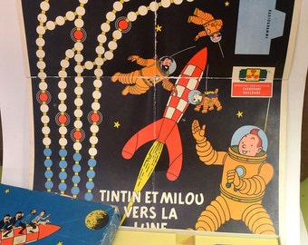 Jeu De Société Tintin – On A Marché Sur La Lune – Montbrison – Complet – Vintage