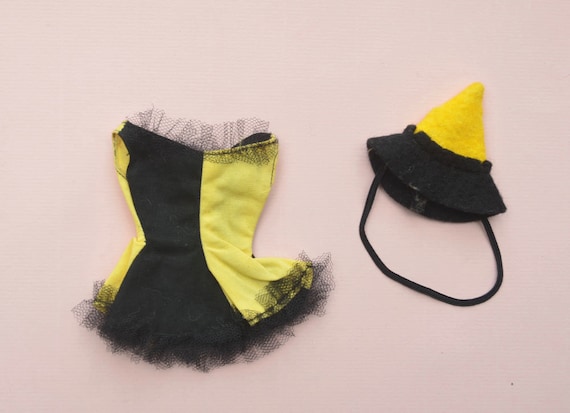 1960s Vintage Clothes Dress Barbie "Masquerade" Outfit #944 1963-1964 Doll Harlequin Party Halloween Disguise Costume Fashion Baby Boom Era