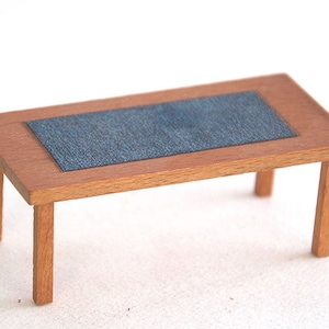 Vintage antieke jaren 1950 origineel. Poppenhuis miniatuurmeubels hardhouten poppen salontafel halverwege de eeuw modern Brio Hanse Lundby BODO HENNIG