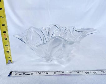 Vintage ART 1960/70s/80s Space Age Organic Glass Pressed Neo-Art Nouveau Decorative Design Mid Century Modern Europe Textured BRUTALIST