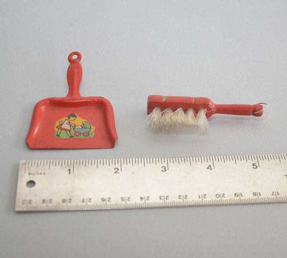 and Duster Dolls House Vintage Mop