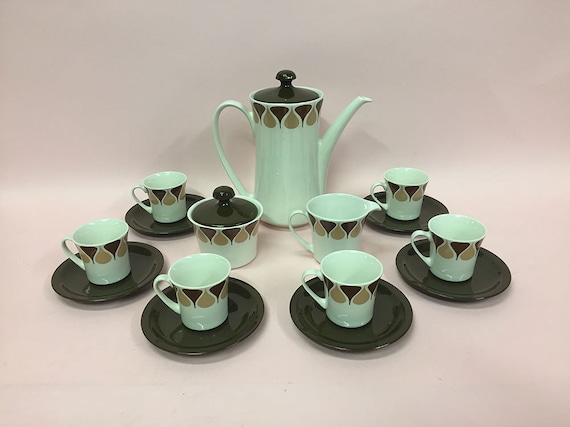 60s/70s Antique Vintage Porcelain MOD Space Age Motif Mid