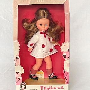 1960s Migliorati Mod Authentic Antique Italian Vintage Original Fashion Doll &quot;Iris&quot; with &quot;Fanny&quot; Head Girl Bella Gégé Furga 30cm COD.2253