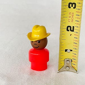 Vintage Fischer AFRO-AMERIKANISCHEN COWBOY Preis Leute Person Mann Frau Plastikspielzeug Spielset Pop Art 1960er / 1970er Jahre PlaySkool für Autos, Fahrzeuge LKW
