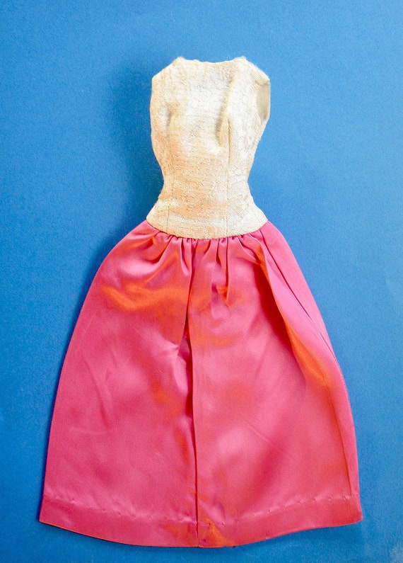 Rare Vintage Satin Pink Dress with Bow Detail Rare Vintage Satin Pink Dress with Bow Detail