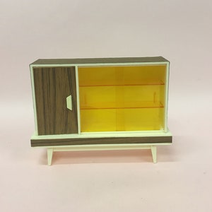 1950s/60 Vintage CRAILSHEIMER BODO HENNIG Doll House Miniature Mid Century Modern Danish Furniture Doll&#39;s Sideboard Cabinet Credenza China